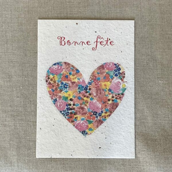 Bonne fête coeur – Carte à planter A6