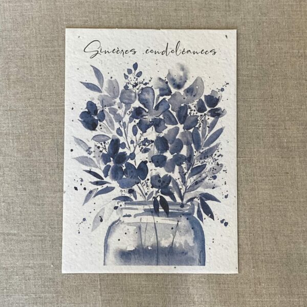 Sincères condoléances – Carte à planter A6