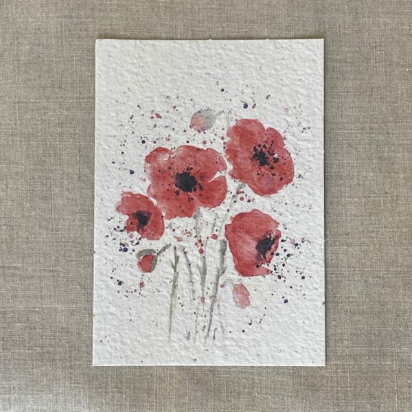 Coquelicots flous – Carte à planter A6