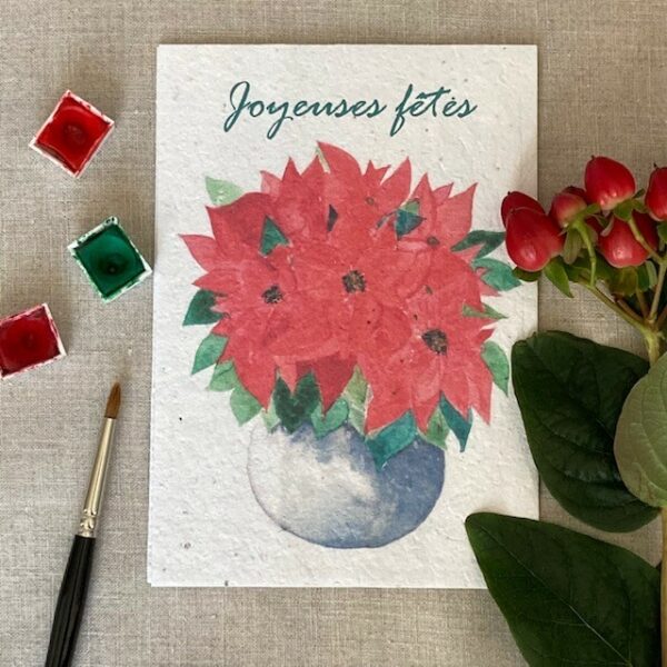 Poinsettias – Carte à planter A6