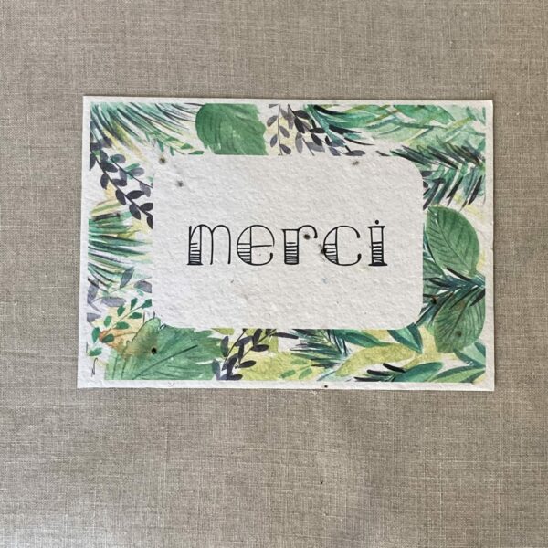 Merci Jungle – Carte à planter A6 (Herbes aromatiques)