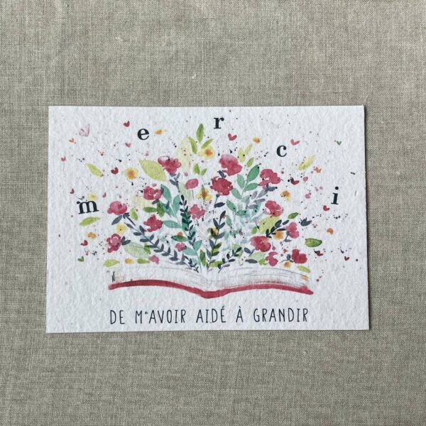 Merci grandir – Carte à planter A6