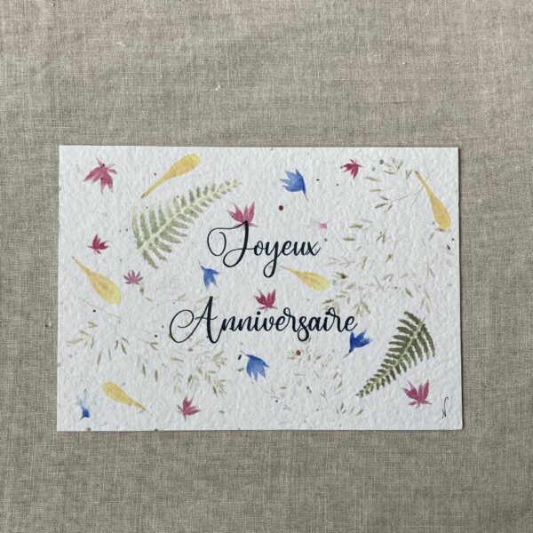 Joyeux anniversaire – Carte à planter A6 poétique