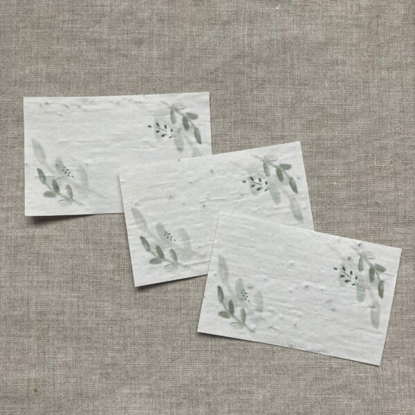 Lot de 10 mini cartes « A personnaliser » – fleurs sauvages