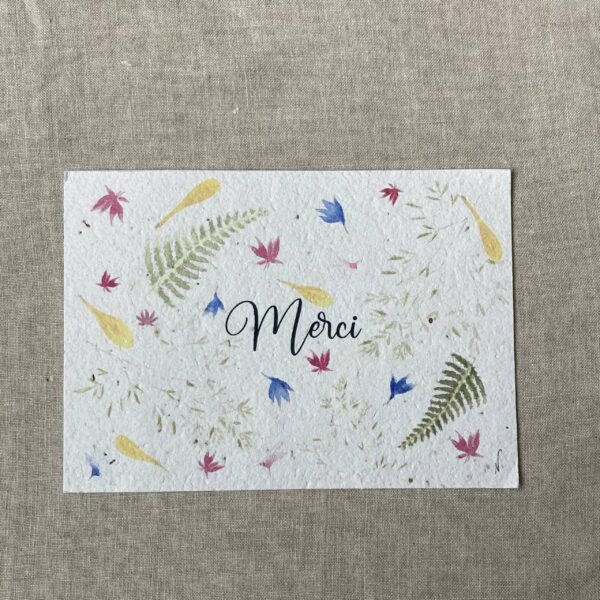 Merci poétique – Carte à planter A6 poétique