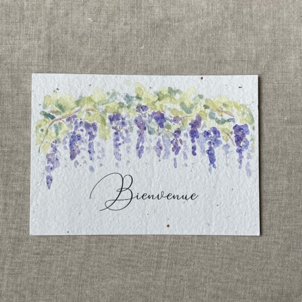 Bienvenue glycines – Carte à planter A6