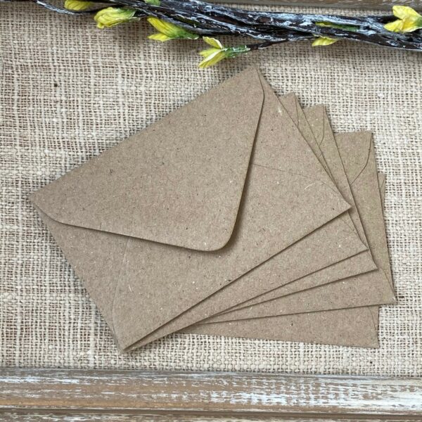 Lot de 10 mini enveloppes Kraft