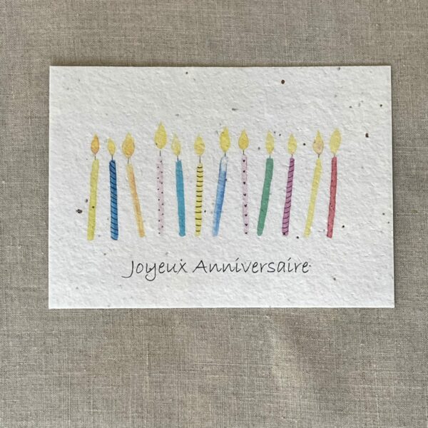 Bougies d’anniversaire – Carte à planter A6