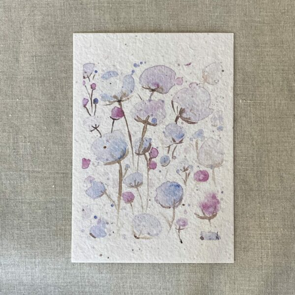 Fleurs de coton – Carte à planter A6