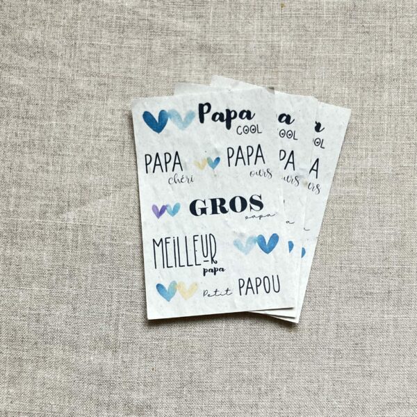 Papa – lot de 10 mini cartes – Fleurs sauvages