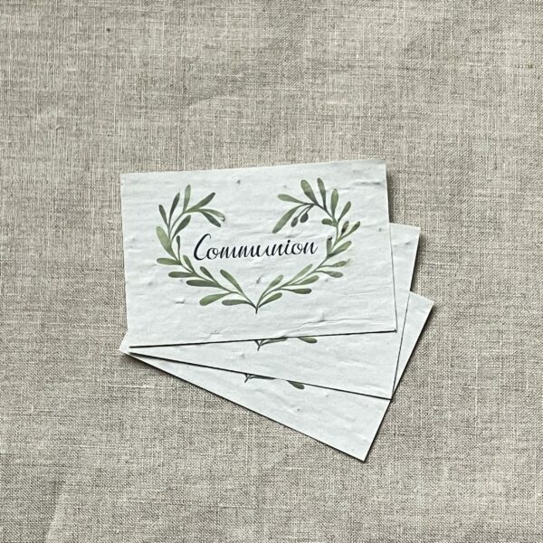 Lot de 10 mini cartes « Communion » – fleurs sauvages