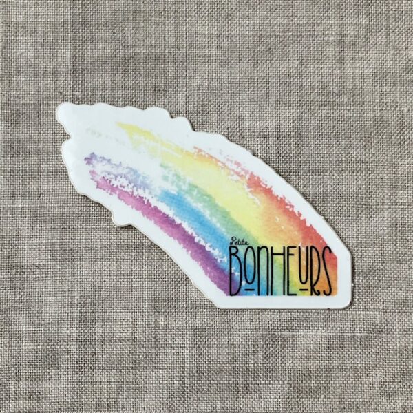 Sticker Arc en ciel ” Petits Bonheurs”