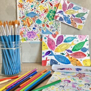 Aquarium & Poissons - Atelier Aquarelle enfants Le 16 Avril à 16h30 - Carré d'Art Serris