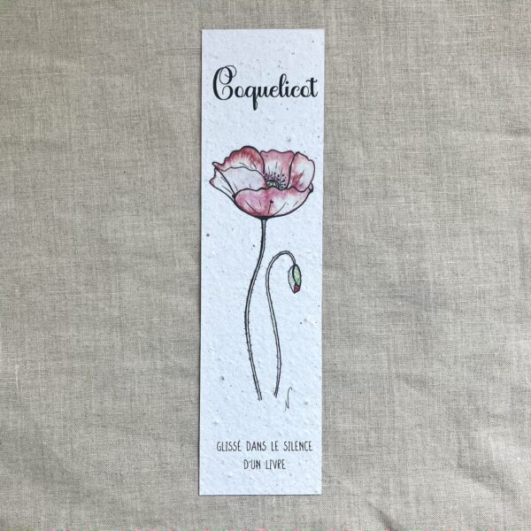 Marque-page ensemencé – Coquelicot