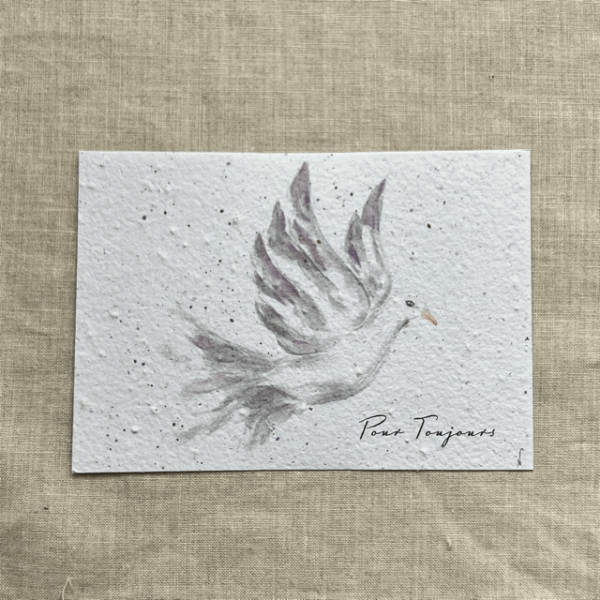 Colombe – Pour toujours – Carte à planter A6