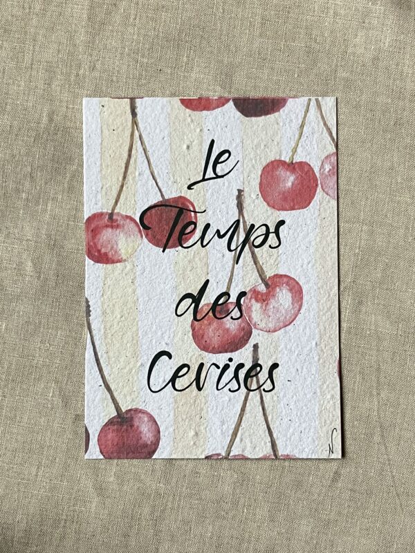 Le temps des cerises – Carte à planter A6