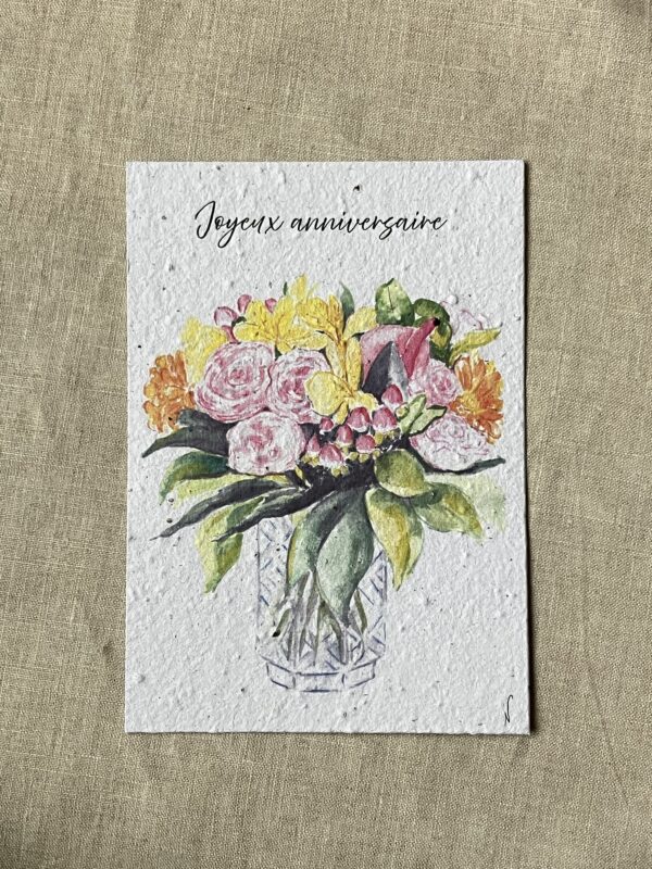 bouquet d’anniversaire – Carte à planter A6